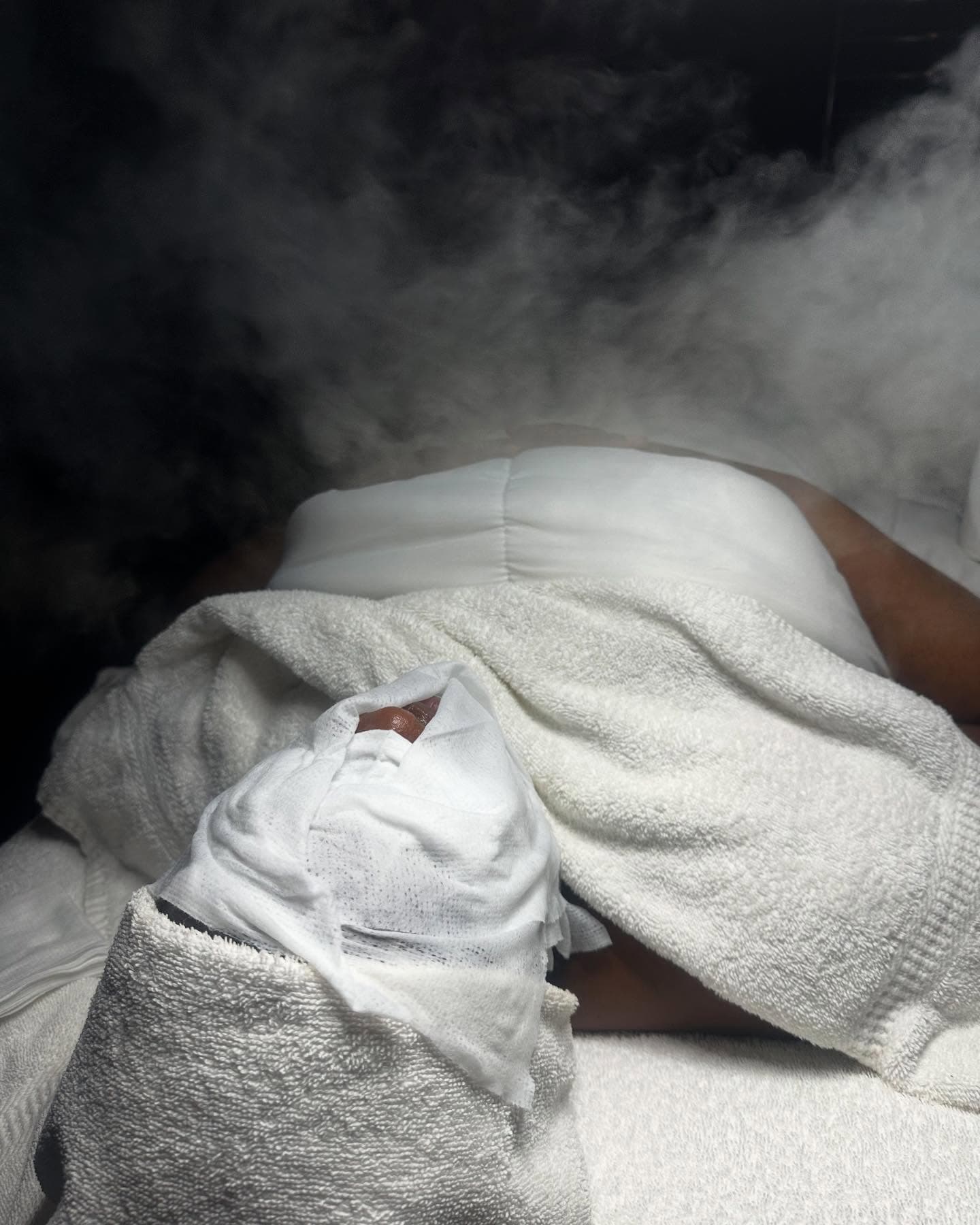Steam facial treatment at Neroli Salon & Spa